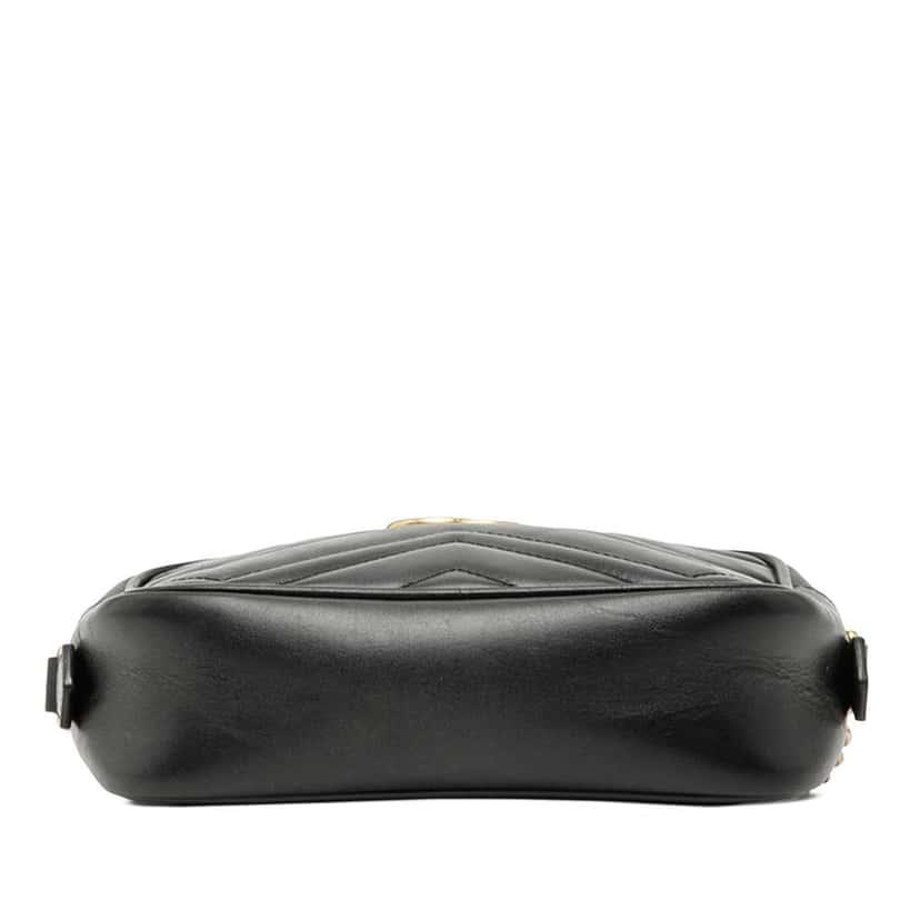 Gucci Mini GG Marmont Matelasse Leather Crossbody Black Leather Fair condition - Inside View