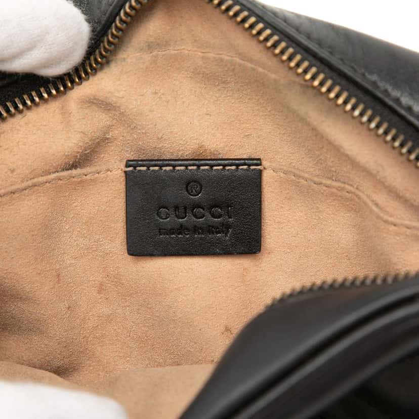 Gucci Mini GG Marmont Matelasse Leather Crossbody Black Leather Fair condition - Box View