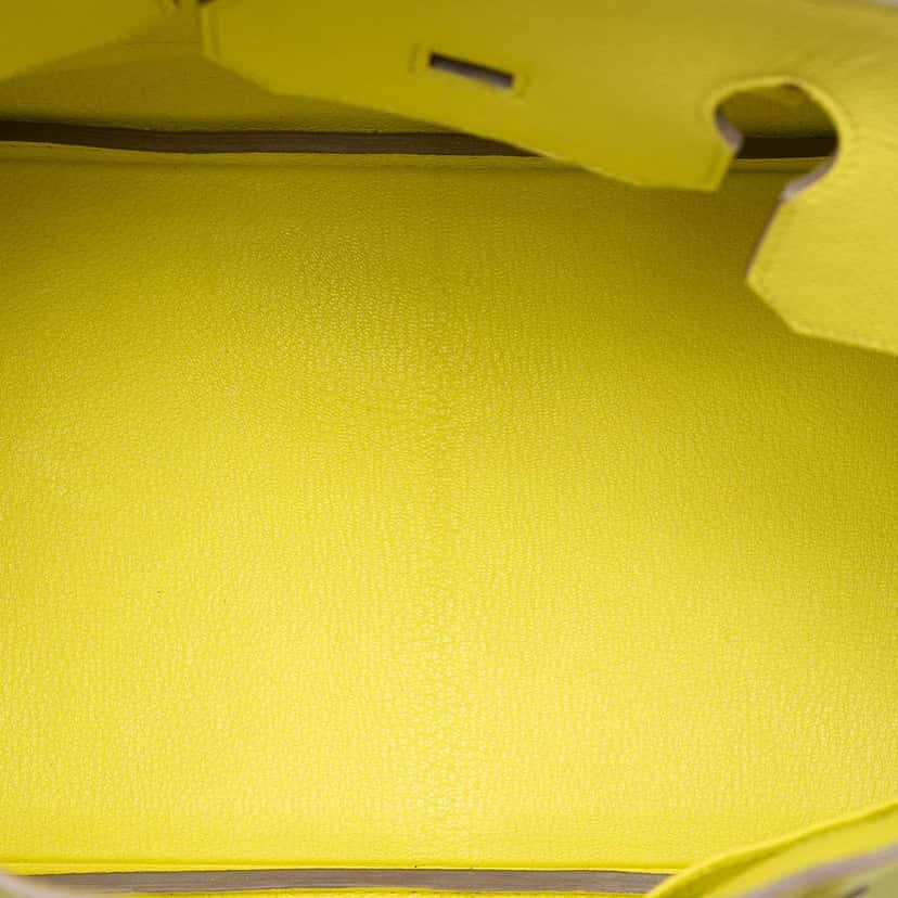 Hermès Epsom Birkin Retourne 35 Yellow Leather Good condition - Model View