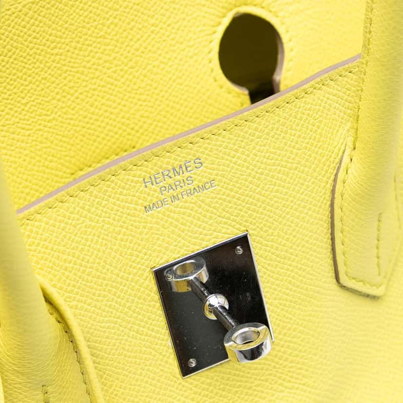 Hermès Epsom Birkin Retourne 35 Yellow Leather Good condition - Box View