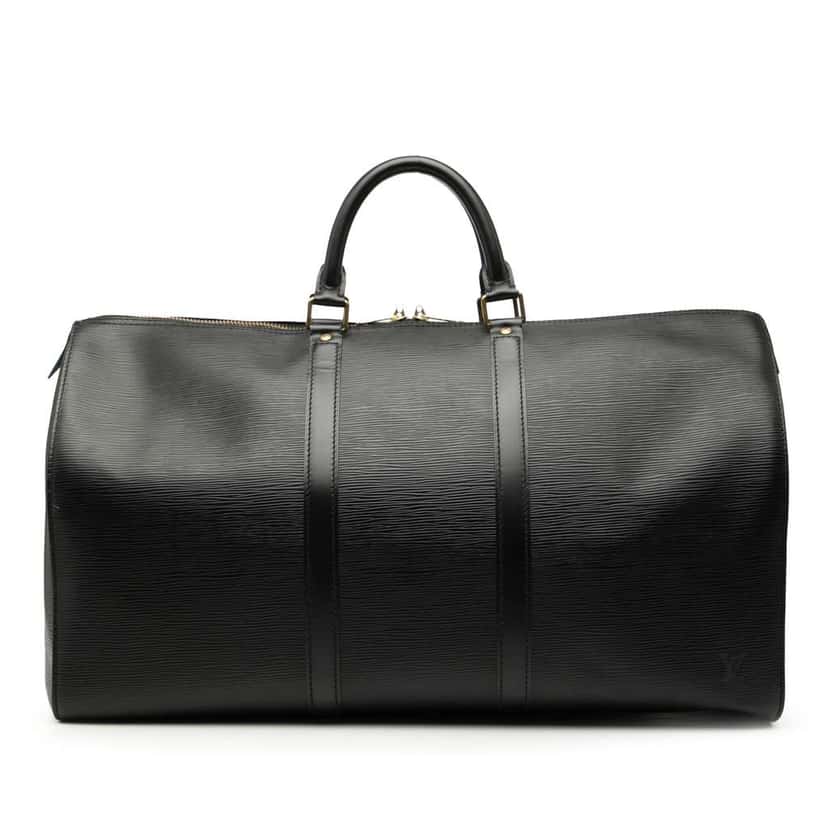 Louis Vuitton Epi Keepall 50 Black Leather Good condition - Front View