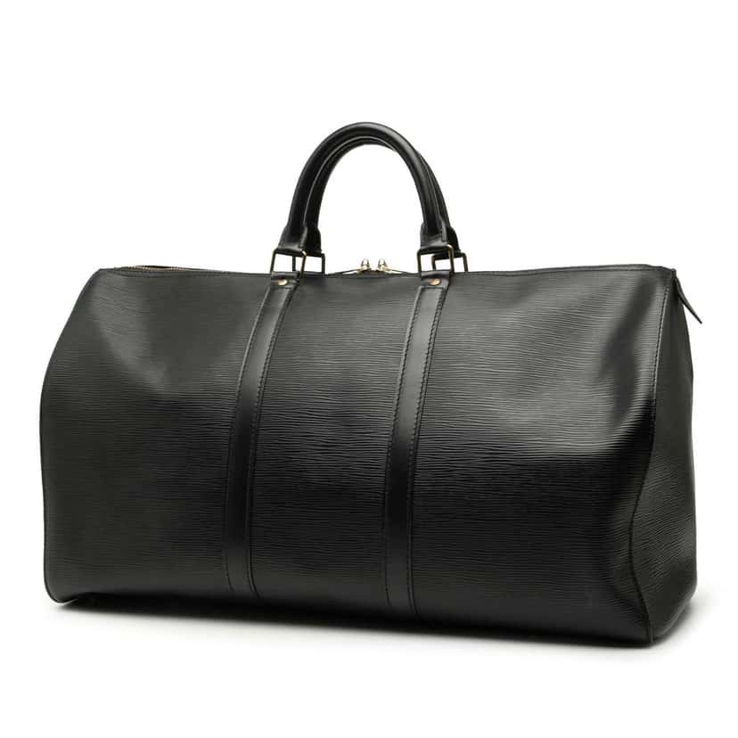Louis Vuitton Epi Keepall 50 Black Leather Good condition - Back View