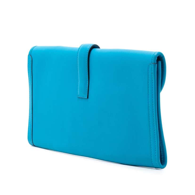 Hermès Swift Jige Elan 29 Blue Leather Good condition - Back View