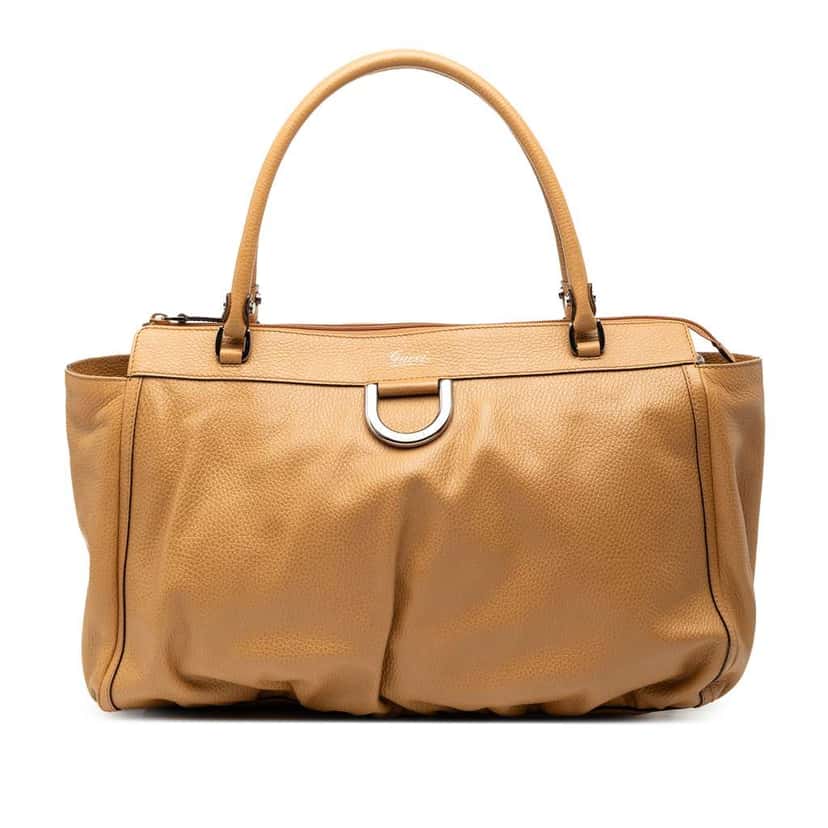 Gucci Calfskin Abbey D Ring Tote Brown Leather Very good condition - Front View