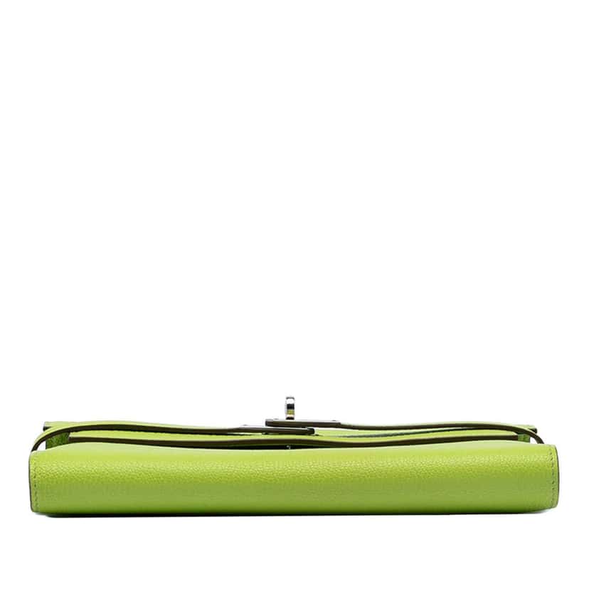 Hermès Chevre Mysore Kelly Longue Wallet Green Leather Very good condition - Inside View
