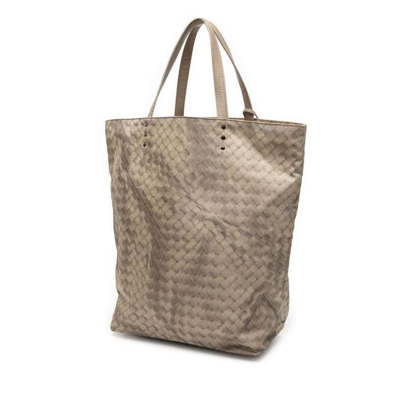 Bottega Veneta Nylon Intrecciolusion Tote Brown Very good condition - Back View