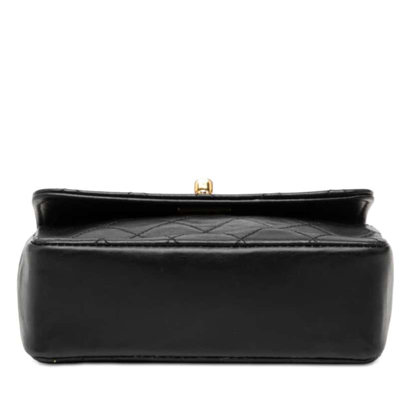 Chanel Mini CC Quilted Lambskin Flap Black Leather Good condition - Inside View