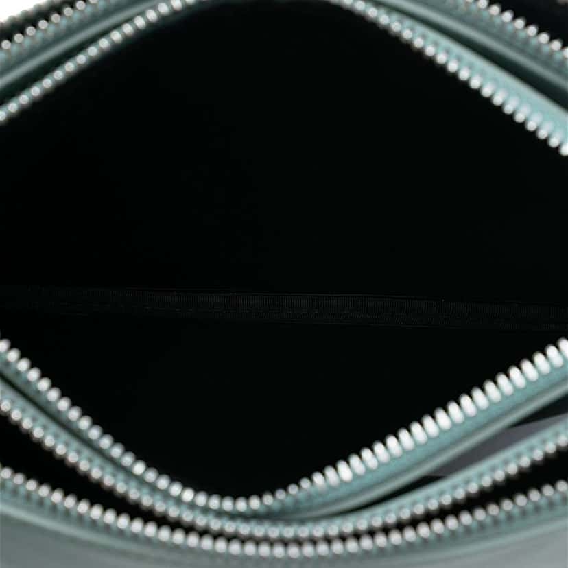 Celine Small Lambskin Trio Crossbody Green Leather Good condition - Model View