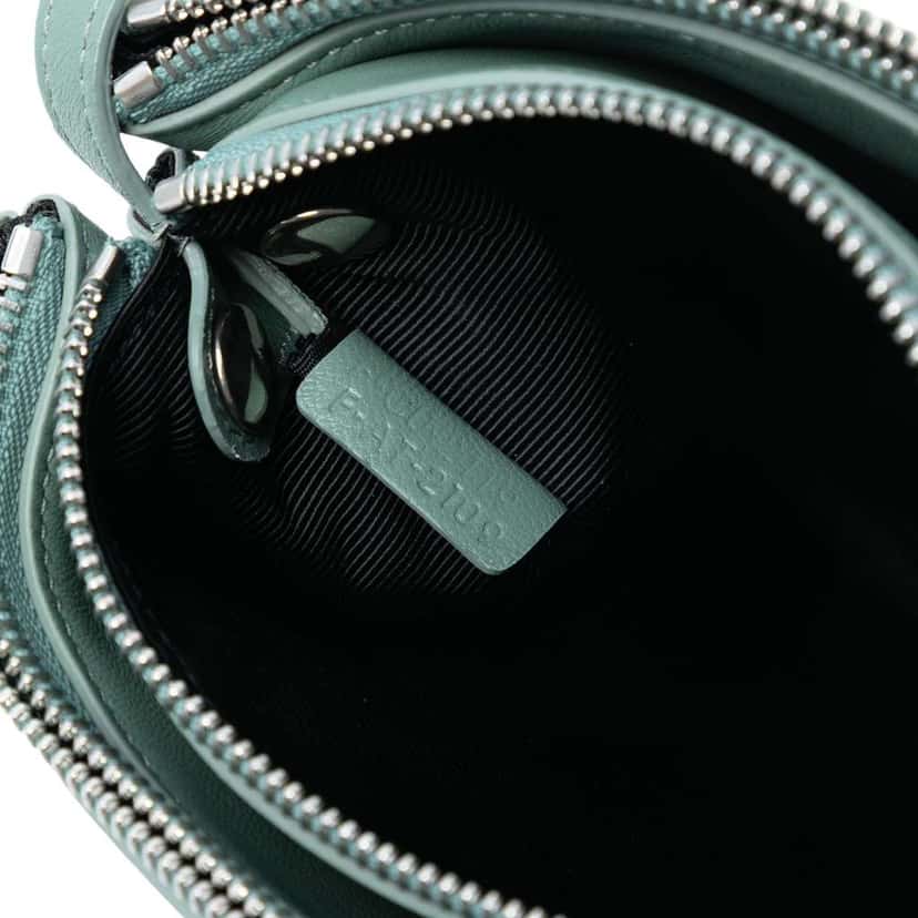 Celine Small Lambskin Trio Crossbody Green Leather Good condition - Box View