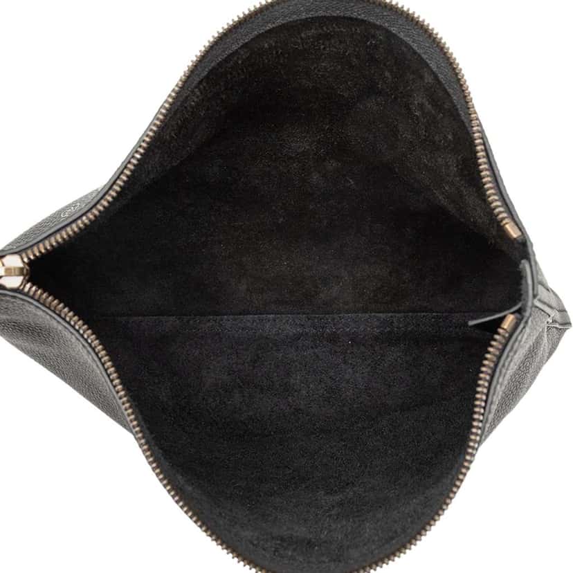 Gucci Medium Leather Logo Portfolio Clutch Black Leather Very good condition - Model View