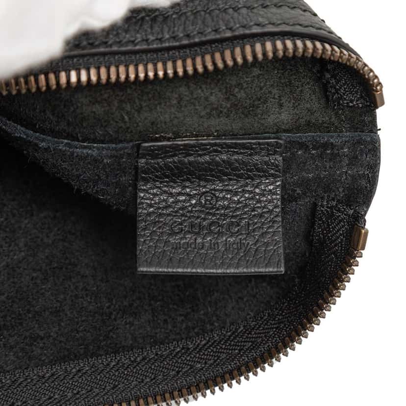 Gucci Medium Leather Logo Portfolio Clutch Black Leather Very good condition - Box View