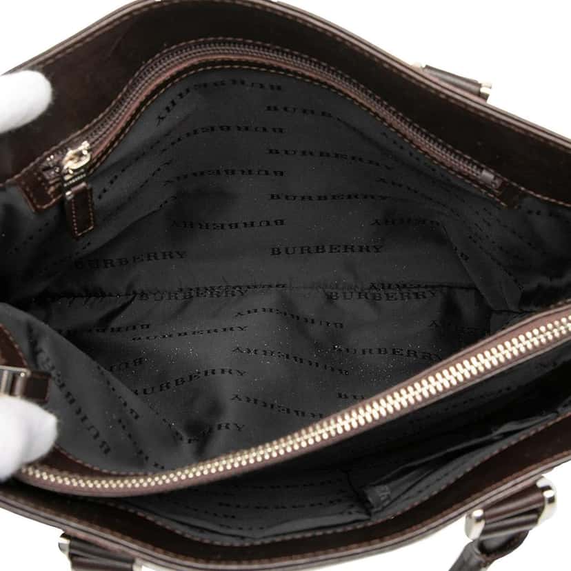 Burberry House Check Canvas Tote Brown Canvas Good condition - Model View