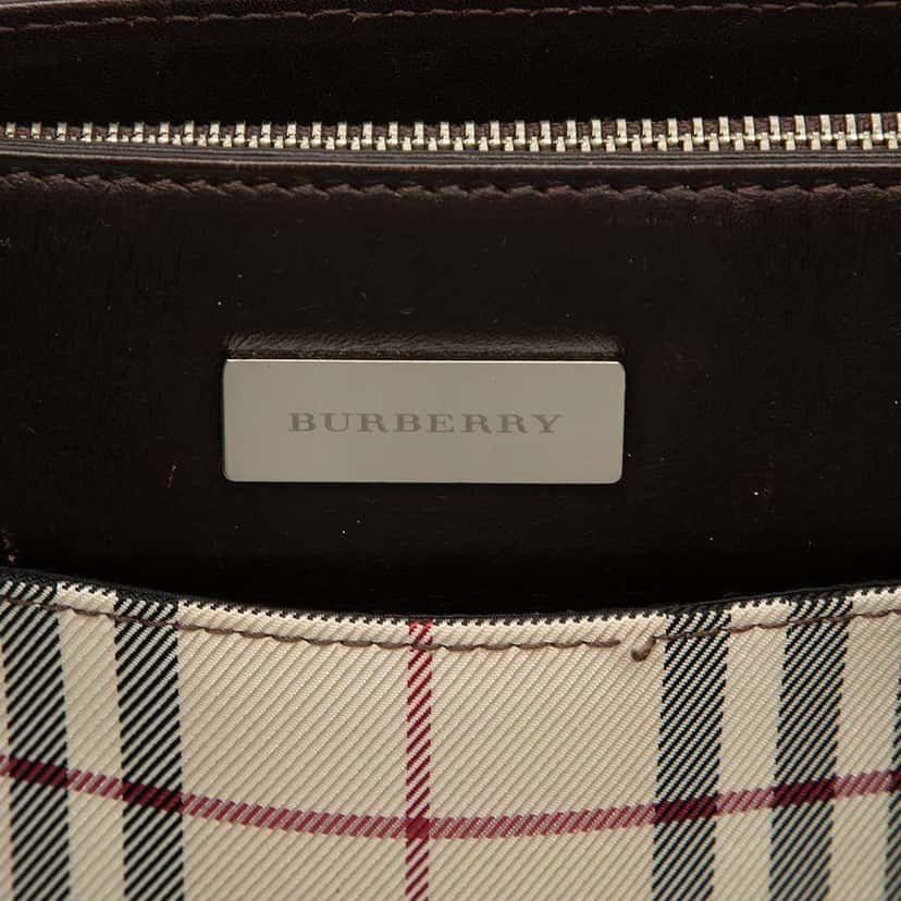 Burberry House Check Canvas Tote Brown Canvas Good condition - Box View