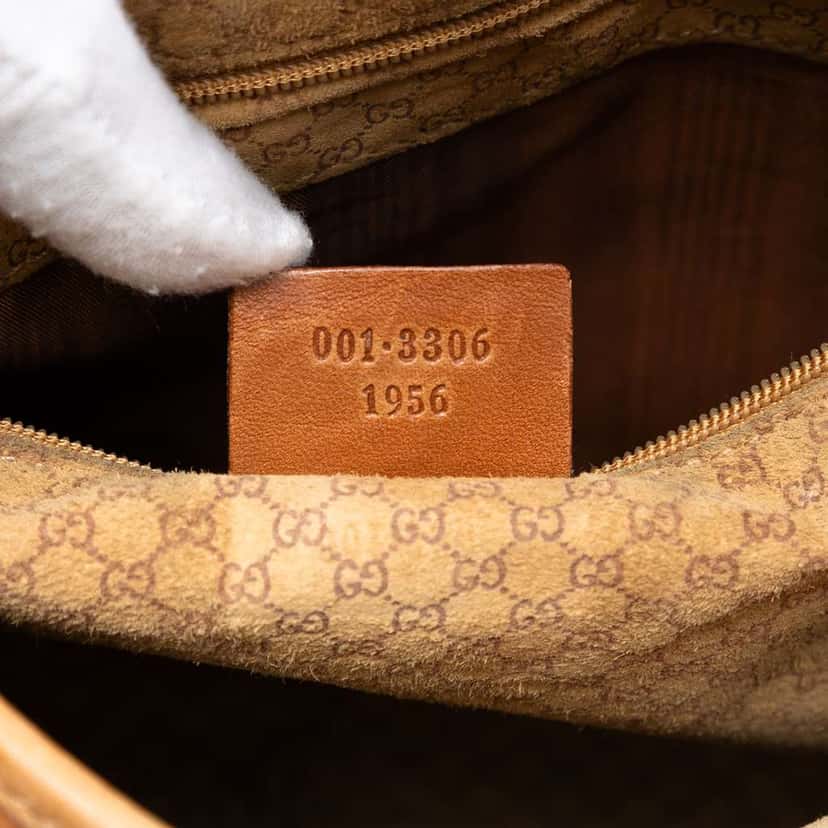Gucci Calfskin Jackie Shoulder Bag Brown Leather Good condition - Box View