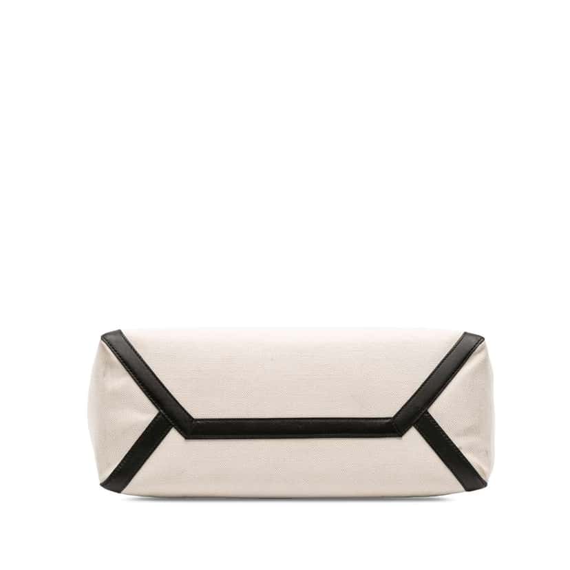 Valentino Medium Canvas Rockstud VLTN Tote White Canvas Good condition - Inside View