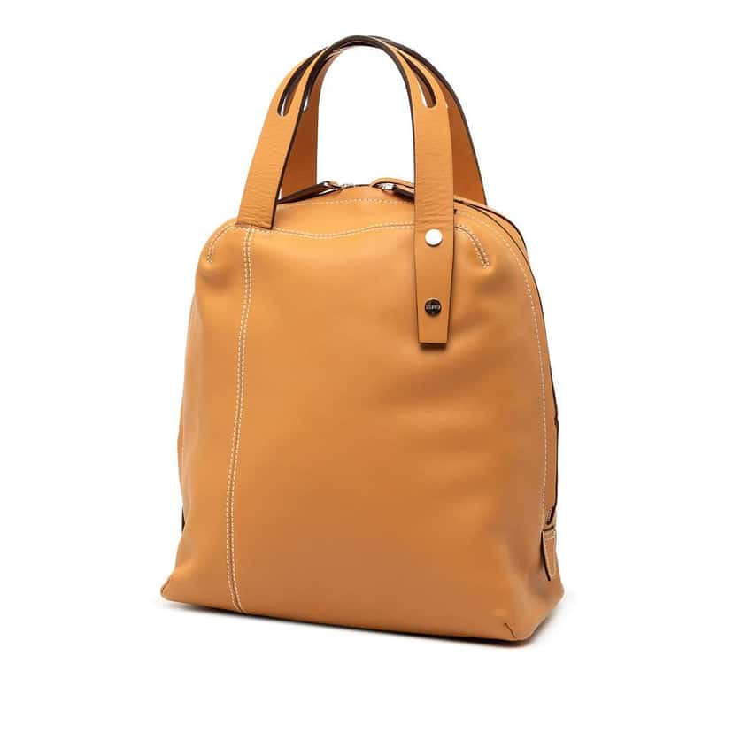 Loewe Leather Handbag Brown Leather Very good condition - Back View