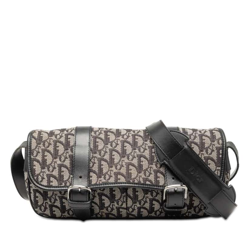 Dior Diorissimo Trotter Canvas Crossbody Black Canvas Good condition - Front View