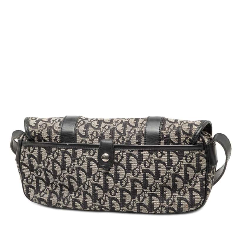 Dior Diorissimo Trotter Canvas Crossbody Black Canvas Good condition - Back View