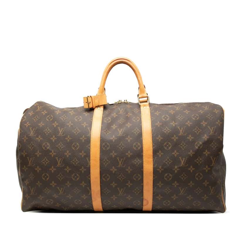 Louis Vuitton Monogram Keepall 55 Brown Good condition - Front View