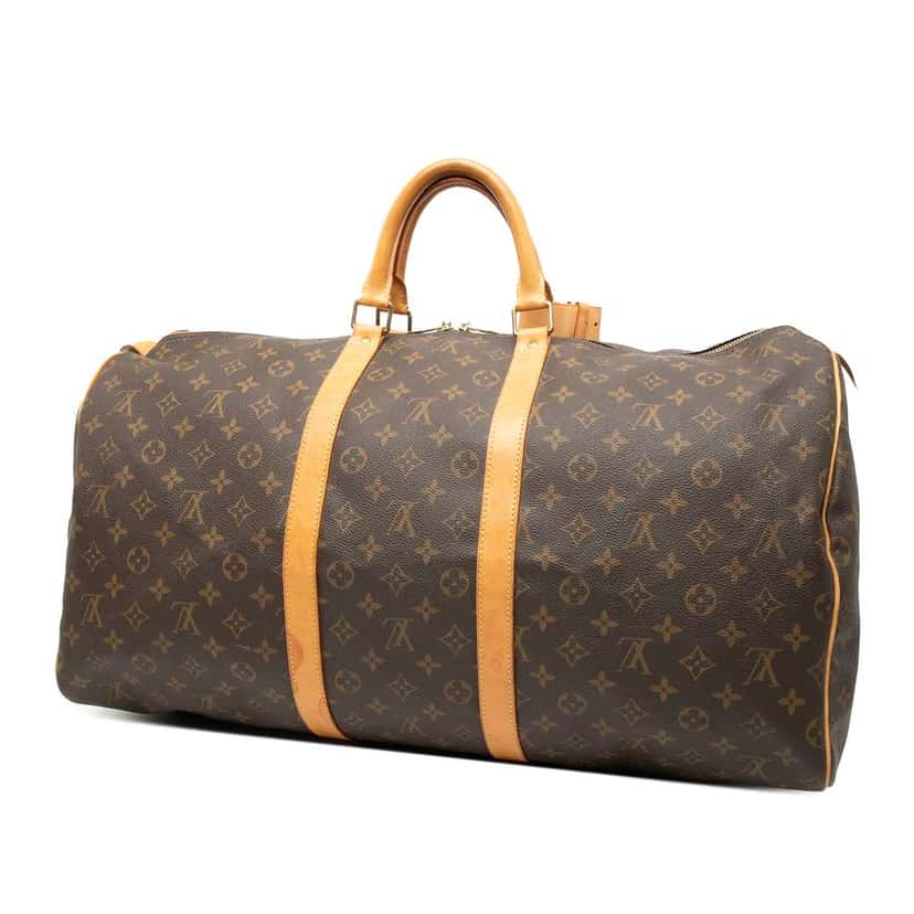 Louis Vuitton Monogram Keepall 55 Brown Good condition - Back View