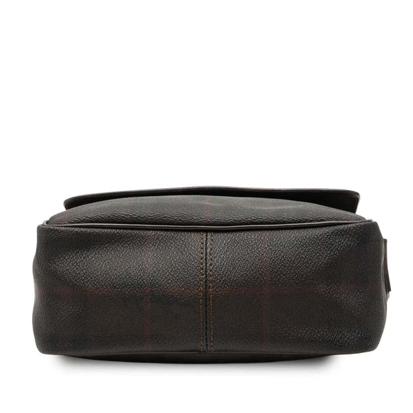 Burberry Smoke Check Coated Canvas and Leather Crossbody Brown Canvas Very good condition - Inside View