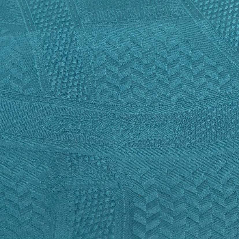 Hermès Maxi Cavalcadour a Cheval Silk Twilly Scarf Blue Silk Good condition - Inside View