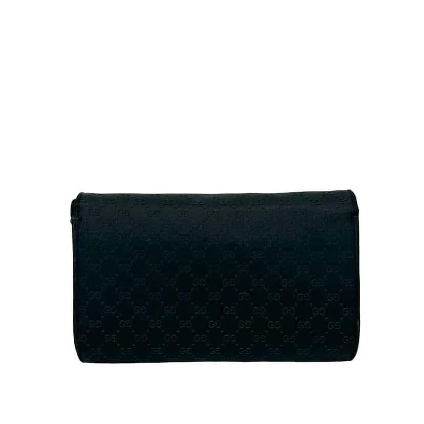 Gucci Micro GG Nylon Chain Crossbody Black Good condition - Back View