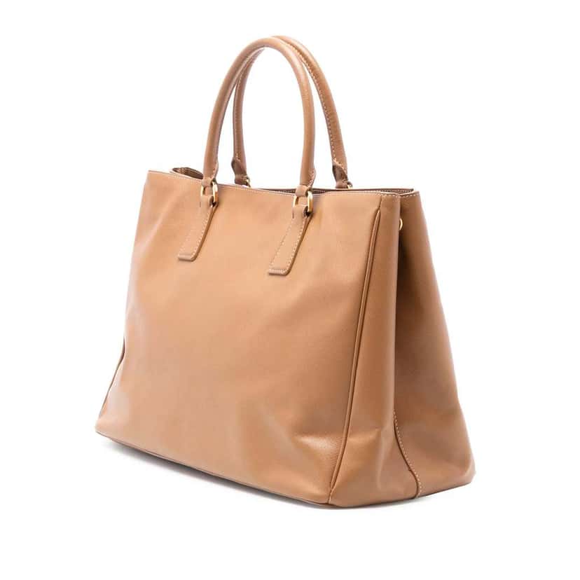 Prada Large Saffiano Lux Galleria Tote Brown Leather Good condition - Back View