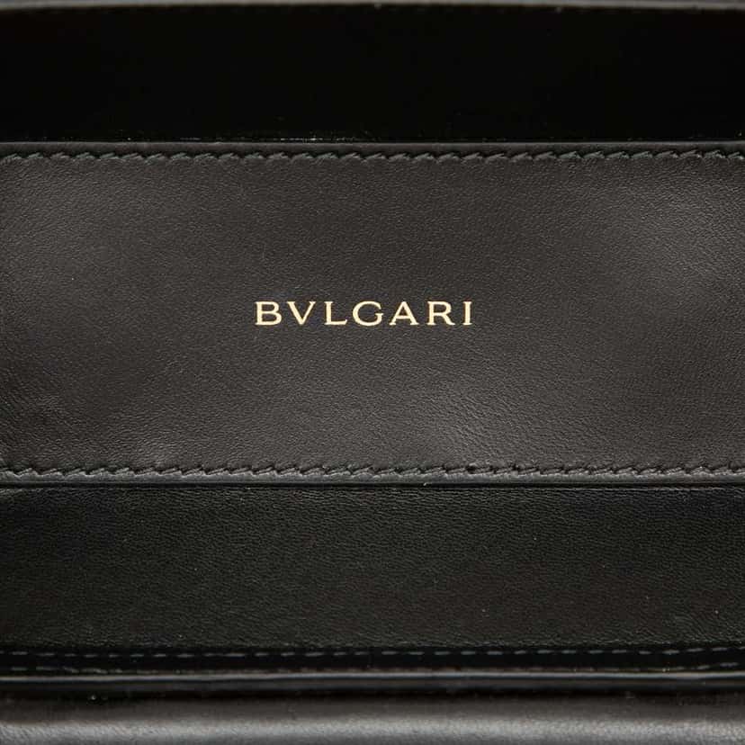 Bvlgari Embossed Leather Serpenti Forever Vanity Bag Gold Leather Good condition - Box View