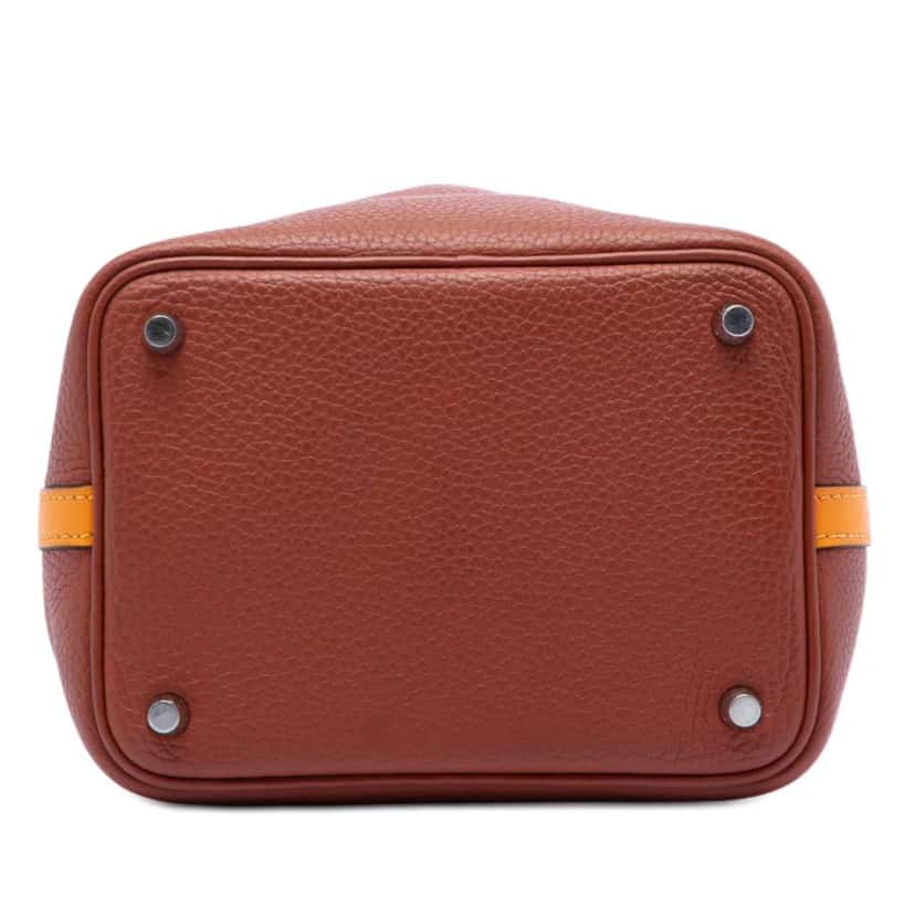 Hermès Bicolor Clemence and Swift Picotin Lock 18 Brown Leather Good condition - Inside View