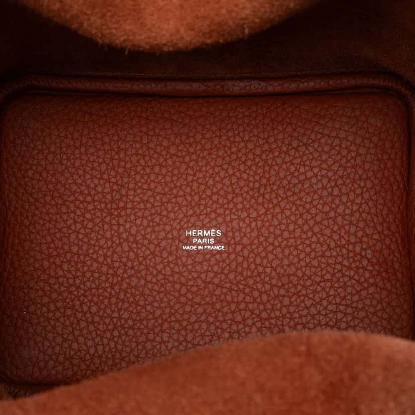 Hermès Bicolor Clemence and Swift Picotin Lock 18 Brown Leather Good condition - Model View