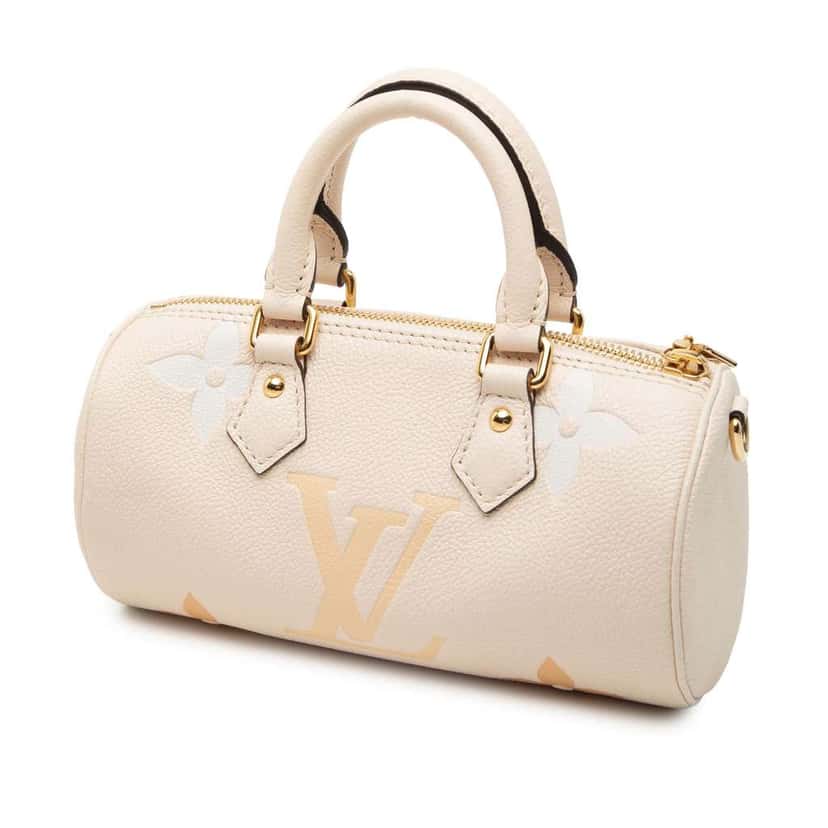 Louis Vuitton Monogram Empreinte Giant By The Pool Papillon BB Brown Leather Very good condition - Back View