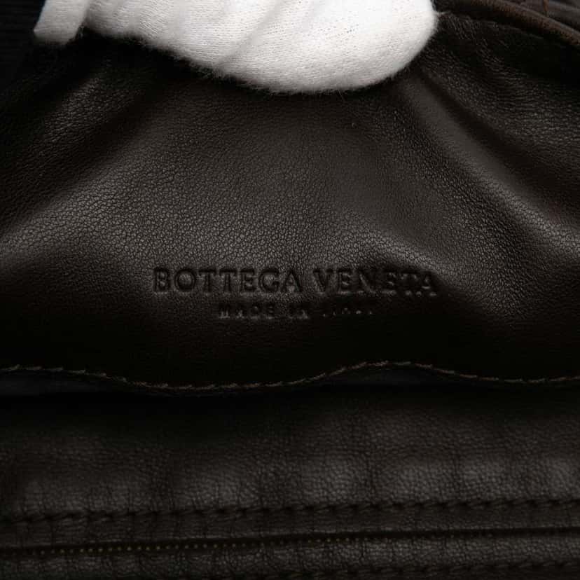 Bottega Veneta Nappa Intrecciato Flap Crossbody Brown Leather Good condition - Box View