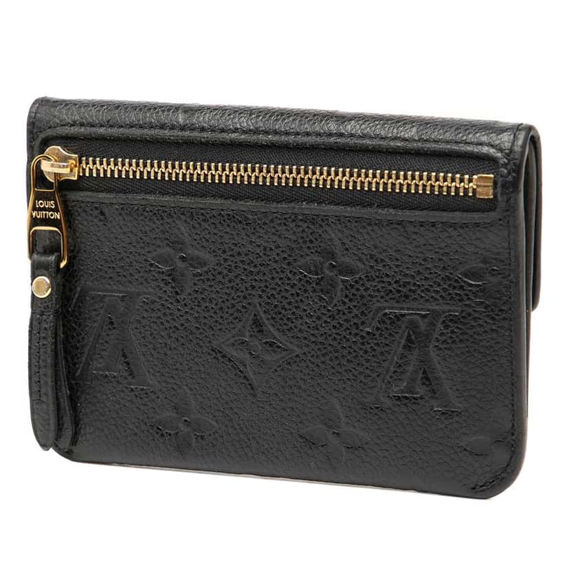 Louis Vuitton Monogram Empreinte Key Pouch Black Leather Very good condition - Back View