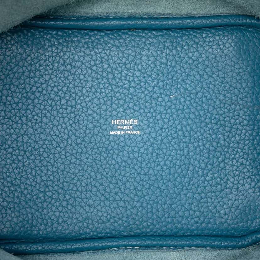 Hermès Clemence Picotin Lock 18 Blue Leather Good condition - Model View