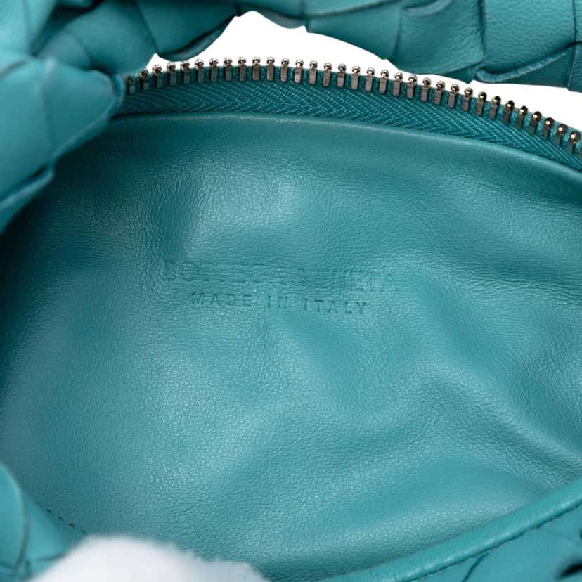 Bottega Veneta Mini Nappa Intrecciato Jodie Blue Leather Very good condition - Box View
