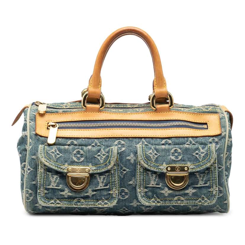 Louis Vuitton Monogram Denim Neo Speedy 30 Blue Denim Good condition - Front View
