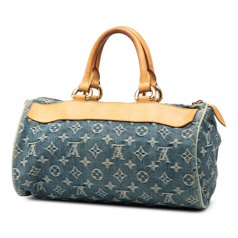 Louis Vuitton Monogram Denim Neo Speedy 30 Blue Denim Good condition - Back View