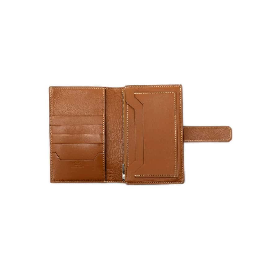 Hermès Barenia Jura Wallet Brown Leather Good condition - Model View