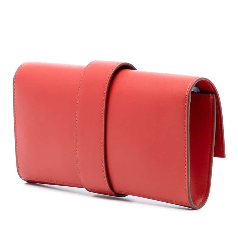 Hermès Tadelakt Medor Clutch 23 Red Leather Good condition - Back View