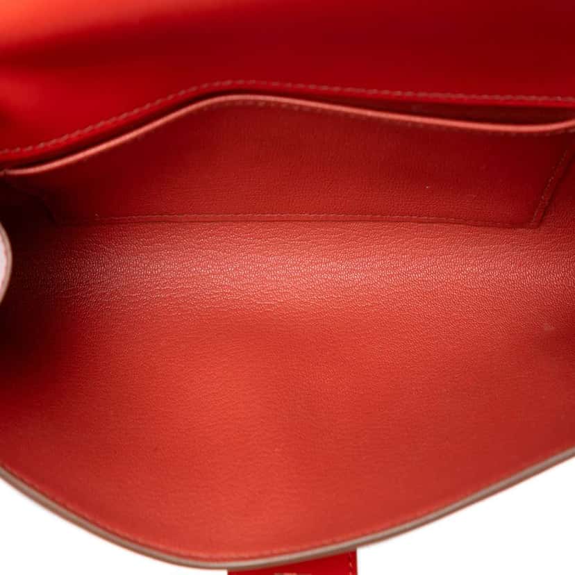 Hermès Tadelakt Medor Clutch 23 Red Leather Good condition - Model View