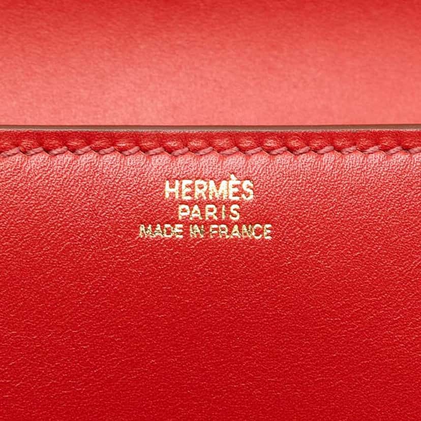 Hermès Tadelakt Medor Clutch 23 Red Leather Good condition - Box View