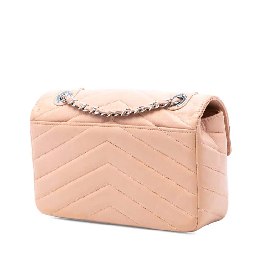 Chanel Medium Chevron Caviar Data Center Envelope Flap Brown Leather Good condition - Back View