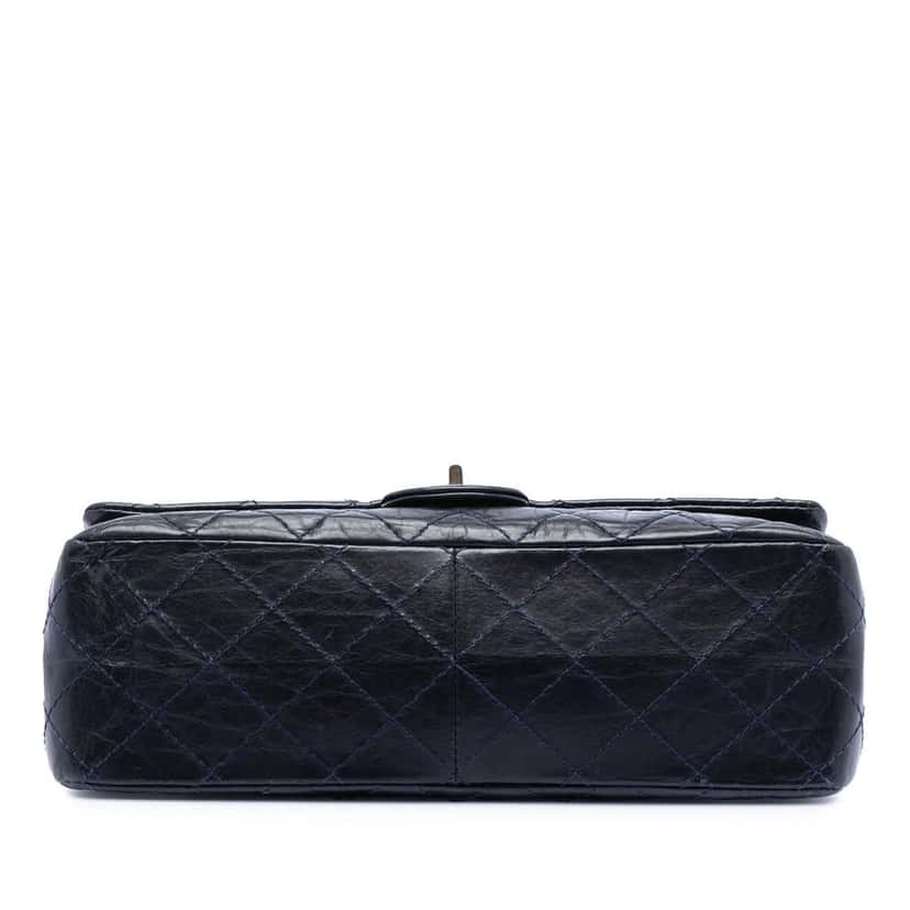 Chanel Quilted Aged Calfskin Reissue 2.55 Double Flap 226 Blue Leather Good condition - Inside View