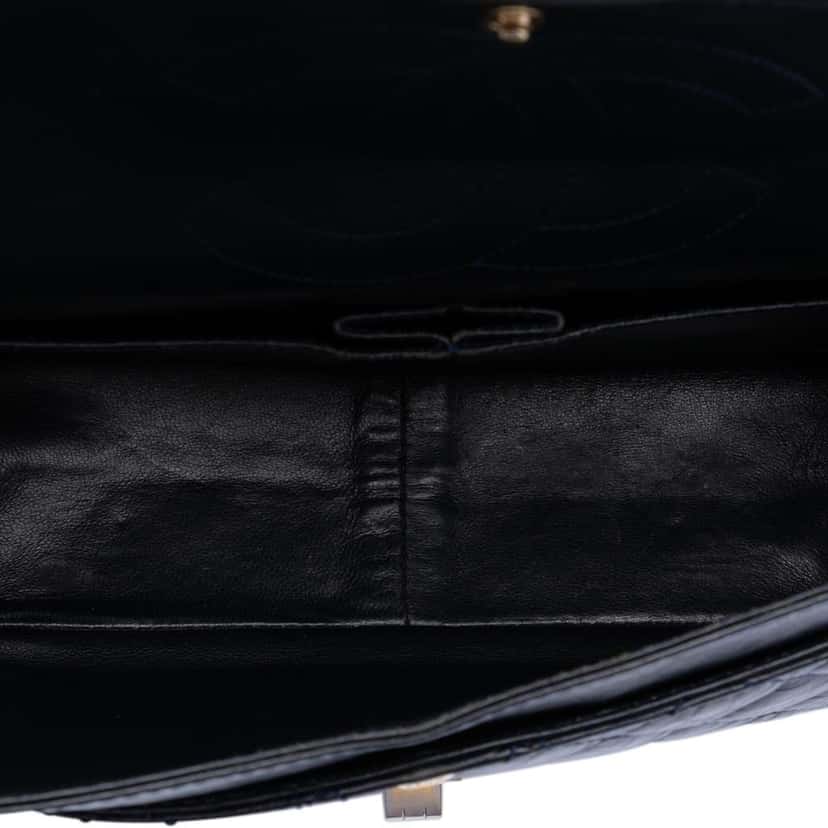 Chanel Quilted Aged Calfskin Reissue 2.55 Double Flap 226 Blue Leather Good condition - Model View