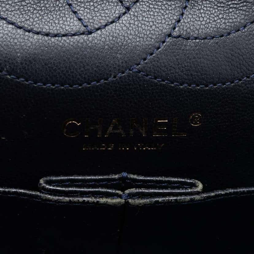 Chanel Quilted Aged Calfskin Reissue 2.55 Double Flap 226 Blue Leather Good condition - Box View