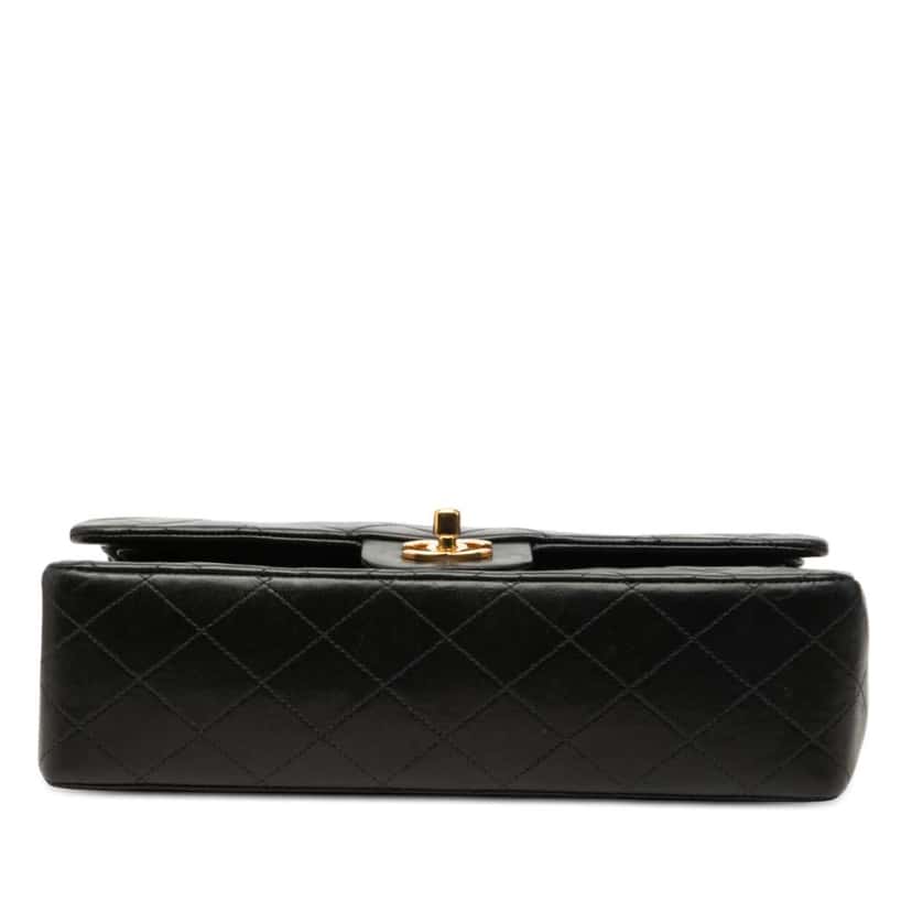 Chanel Medium Classic Lambskin Double Flap Black Leather Good condition - Inside View