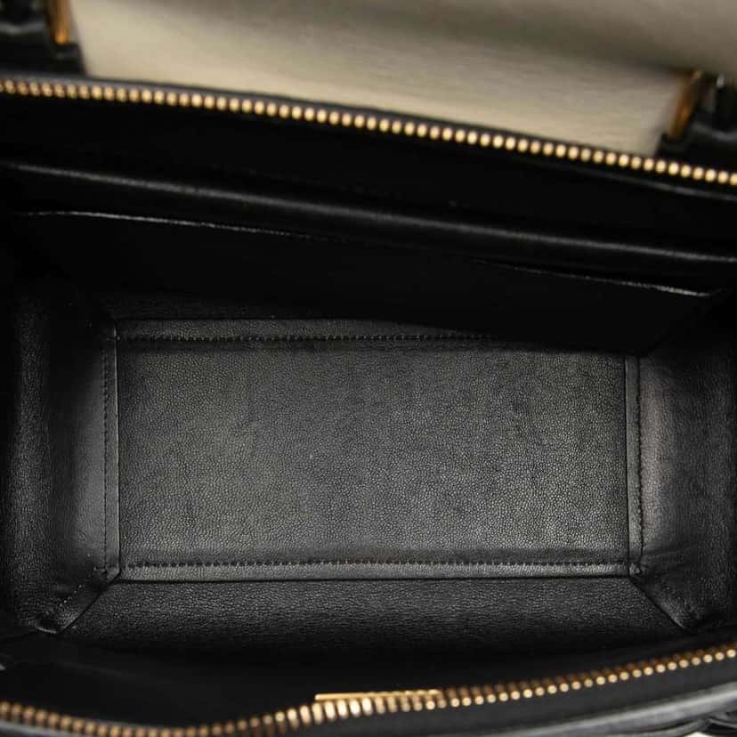 Celine Micro Bicolor Leather Belt Satchel White Leather Very good condition - Model View