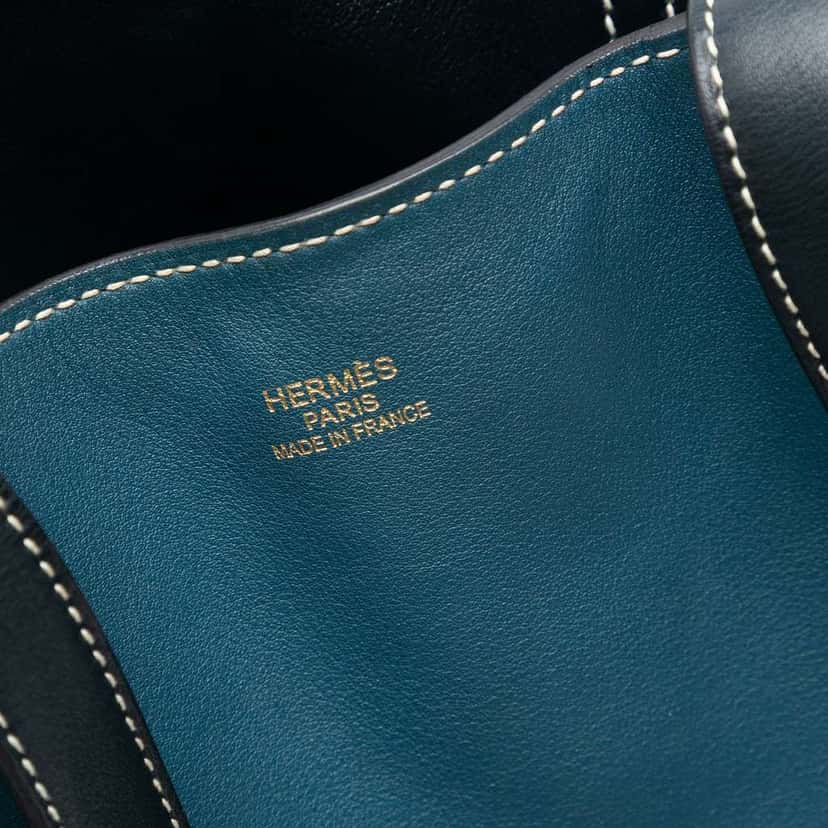 Hermès Clemence Double Sens 28 Blue Leather Good condition - Box View