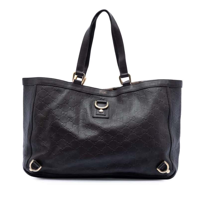 Gucci Guccissima Abbey D Ring Tote Brown Leather Good condition - Front View